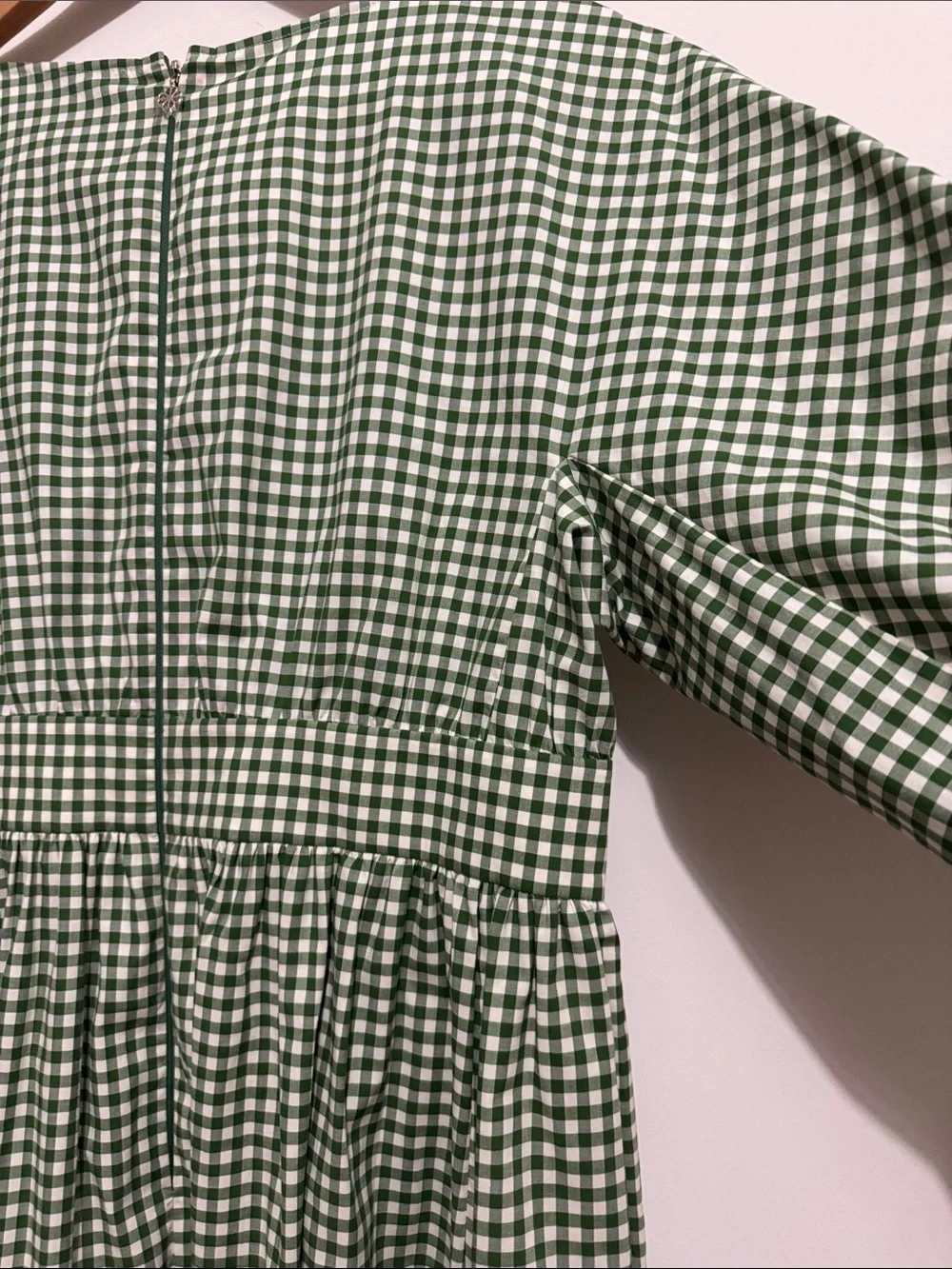 NWT V-neck Green Gingham Dress 💚